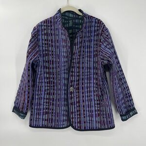 Trimdin Artisan Reversible Jacket Brocade Tapestry Sz M Made in USA Art to Wear